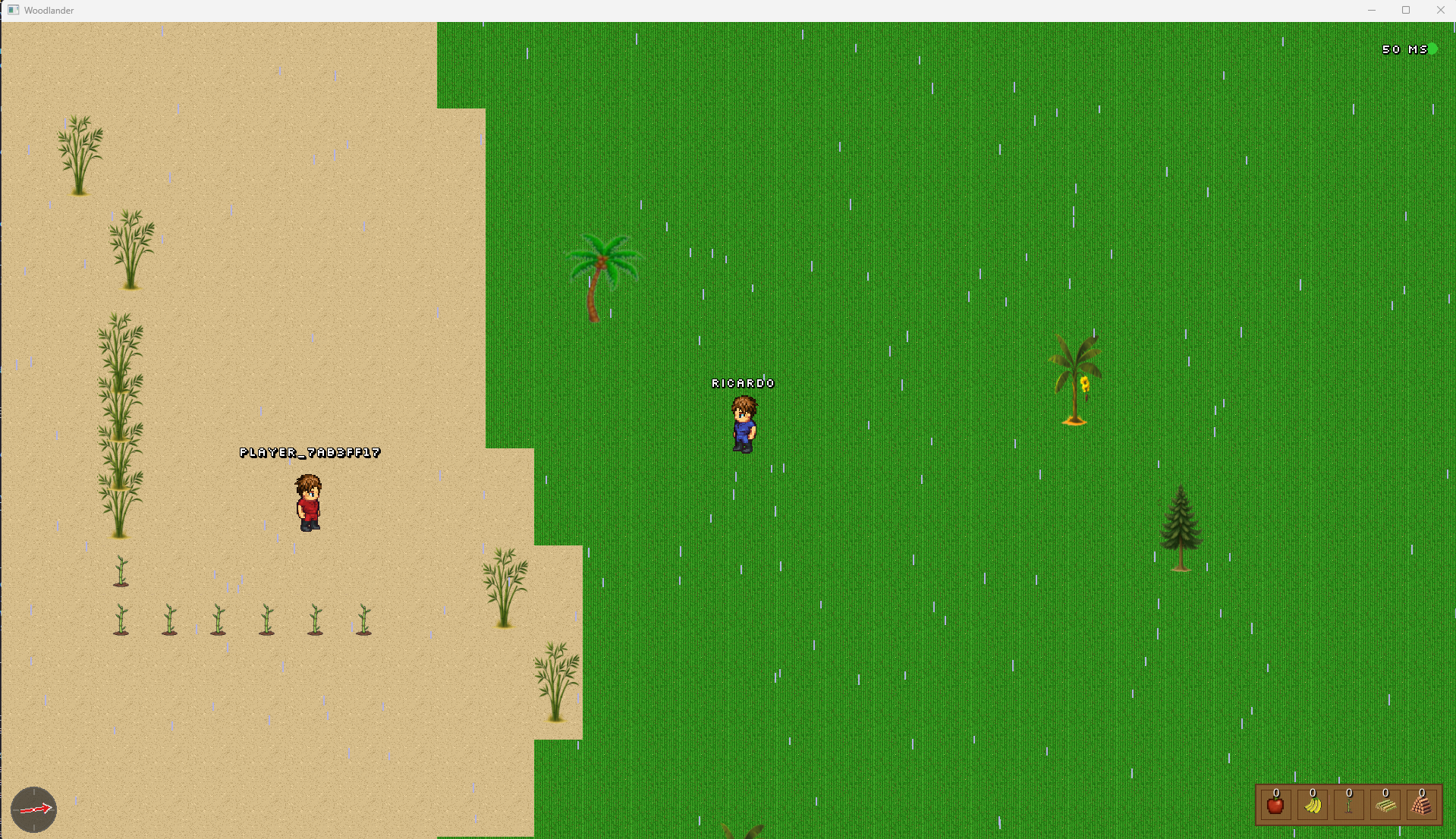 Planting bamboo in the rain in Woodlanders